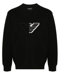 emporio-armani-black-Sweatshirt-mit-Logo-Applikation